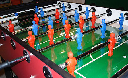 Table football in play at Charfield Christian Centre's Youth Club